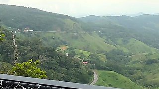 Chubby Secretary in Satin Dress Has Sex with Boss on Public Balcony - Projectfundiary