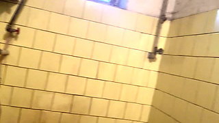 Horny babe in the bathroom