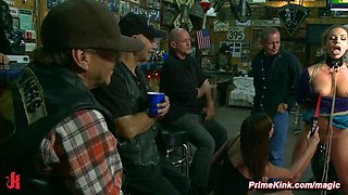 Bound blond hair babe ass fucking had sex and degraded