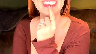 Pretty redhead webcam masturbation show