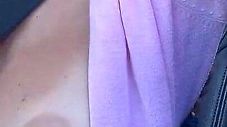 Artemisia Love Flashing Her Juicy Big Tits for You in the Car