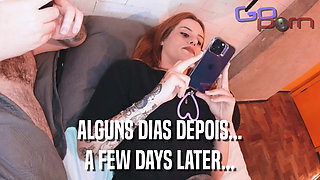 Cuckold Boyfriend Takes a Shower While Naughty Neighbor Fucks Redhead's Pussy