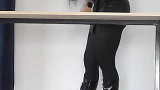 Mistress Cleo Stomps on Slave's Head Hard