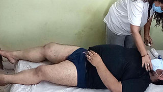 "Big Tit Nurse Deepthroats & Gags On Big Dick Until He Cums"