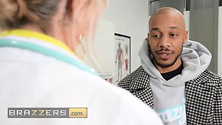 Tiffany Watson, the sexy doctor, has been over-taxed & craves for two hard cocks to satisfy her lustful desires