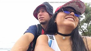 Spanish Stud Martin13 Pounds Solo Walking Womans Pussy Hardcore on Street with Close-Up Deep Throat and