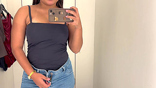 BIG CLITORIS MASTURBATING IN THE PUBLIC FITTING ROOM