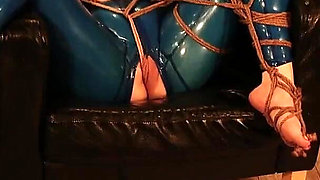 Sexual Latex and Romantic Bondage Free Porn Video with Arya Grander