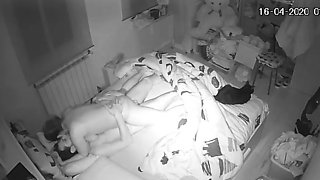 Voyeur couple fucking in bed