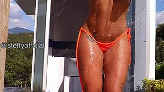 Big boobs milf masturbates with her dildo