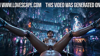 Ghost in Shell inspo Spits On Cock & Takes It Deep (AI)