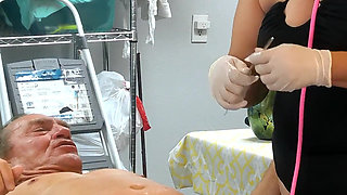 Michelle Del Rio Examines Larry Longdon