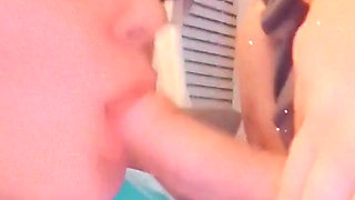 Taking videos of me playing with his dick with my mouth this is so much fun