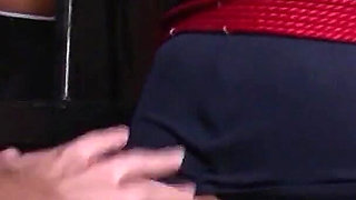 Asian Teen Anri Tied up in the Swinger Club and Fucked by Several Cocks