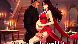 Romantic candlelight dinner that ends with husband making love to pregnant Ayesha on table