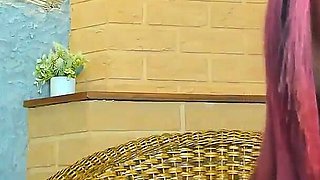 Slim Body and Red Hair Girl Gets Tricked and a... by Her Dildo on Webcam