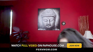 Naughty stepson caught sniffing Trinity St Clair's sexy panties & jerking off