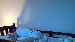 Amateur brunette Michelle with small tit
