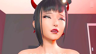 Big nippled mummy in 3D animation gets wild with a slutty teen