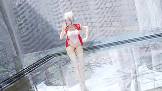 [mmd] Weak Sound Good-night Kiss Pregnancy Erotic Hanfu Belly Pocket Thong