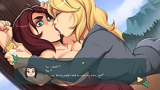 Video game porn, girly-girl, public