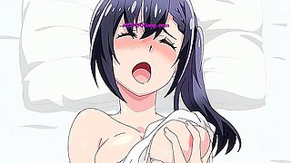 Cheating anime roommate rides hard before BF comes home