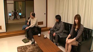 Charming Japanese housewife Yuma Asami gets fucked by lot of guys