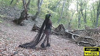 Forest Whore Halloween 2025 Extreme Filth & Humiliation - Outdoor Anal Fisting & Pissing