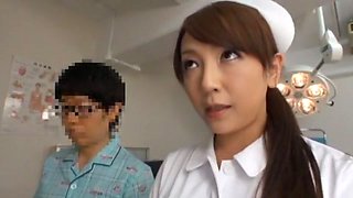 Exotic Japanese model Yuria Shima, Azusa Ito in Best Nurse JAV scene