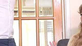 AuntJudysXXX - 46yo Redhead Boss Lady Kitty Dickens Gets a Creampie at the Office