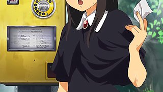 Bus Stop's Groping with a Hot Busty Schoolgirl - Hentai