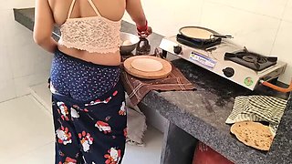 First Time Anal with Cute Indian Girl Sagita Sharm - Raw Kitchen Fuck in HD