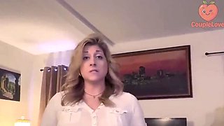Stepmom's Panties Cumshot - Big Natural Tits Amateur POV Fuck