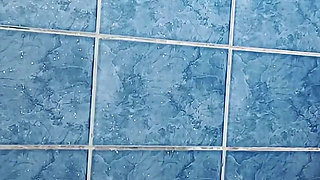 Tiny Asian Rides in Shower Room & Fake Silicon Pussy Play & Bed Riding