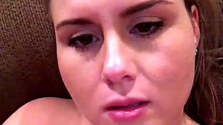 Amateur Teen with Huge Dildo Masturbating on Webcam