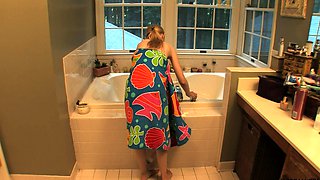 Small tit girl Georgia Jones masturbating in panties