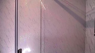 Big Boobed Blonde Masturbates With A Dildo In The Bathroom