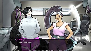 The lone guy in a squad of eager women surrounded by big boobs and public fun