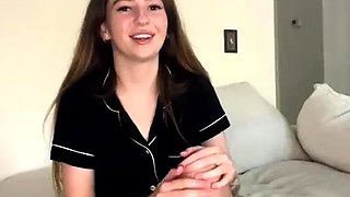 Amateur super sexy teen busty brunette in action