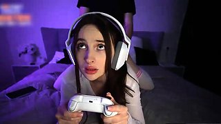 Gamers Stepsister Sucks Dick and Rides