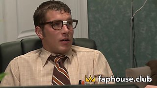 Sexy Secretary Swallows Boss's Huge Cock in Naughty Office Romp