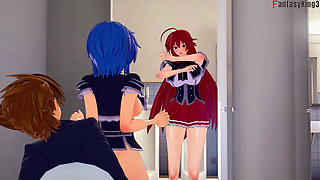 Xenovia and Issei fucks in the bathrooms, Rias finds out - DXD NTR Madness Series