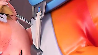 Tracer (overwatch) - Big Ass Blonde Craves BBC, Rough Deepthroat & Anal Creampie