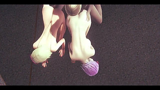 Uncensored Hentai - Tanami Suck a Futanari Girl Dick and Is Fucked in a Threesome