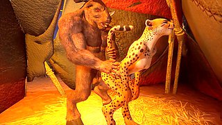 Animated, hard fuck, huge monster cock