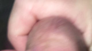 Huge Cumshot on Feet After Blowjob From Latina Wife While She Wears Stockings and Sexy Lingerie