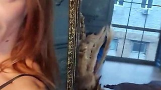 Small titted babe toys her pussy on webcam