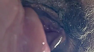 18-year-old Virgin Behind. a Huge Dildo Rubs Her and Makes Her Cum!!!!