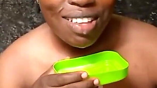 Ebony Ass Fingering and Spit Washing Face