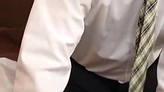 Office Temptation. Black Stockings Worker Teases with Sheer Lines, Close Touch Turns Into a Private Heated Moment - Part 3